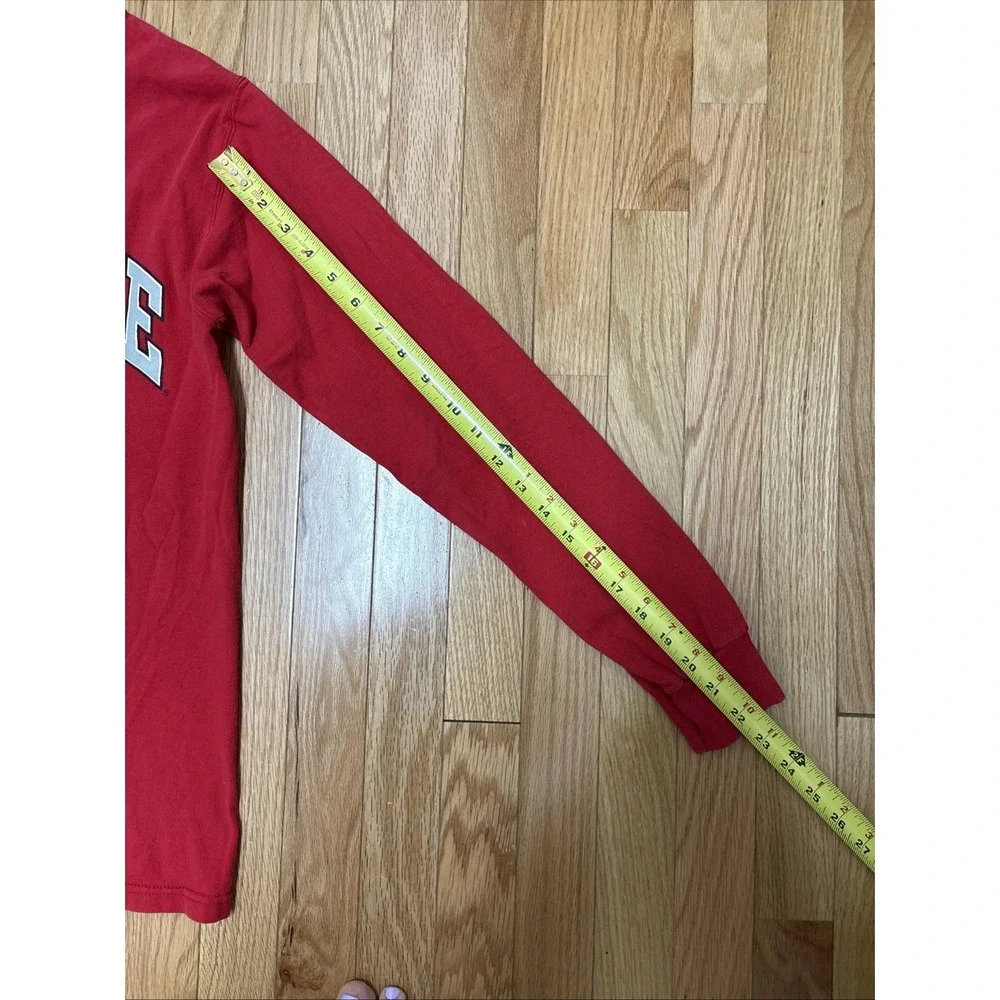 Fruit Of The Loom Vintage Ohio State‎ Long Sleeve T Shirt Red Mens Small